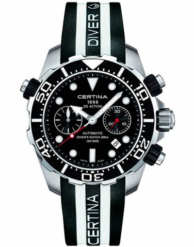 Мужской механический хронограф для дайверов водозащита 200 метров Certina DS Action Diver C0134271705100