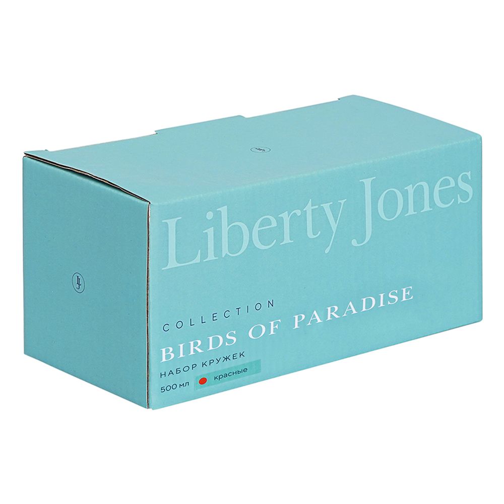 Набор кружек Birds of Paradise, 500 мл, красные, 2 шт.