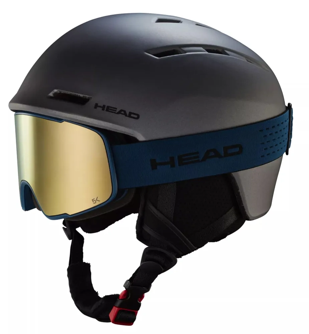 Маска горнолыжная/сноубордическая HEAD HORIZON 5K + SL petrol/gold + доп. линза