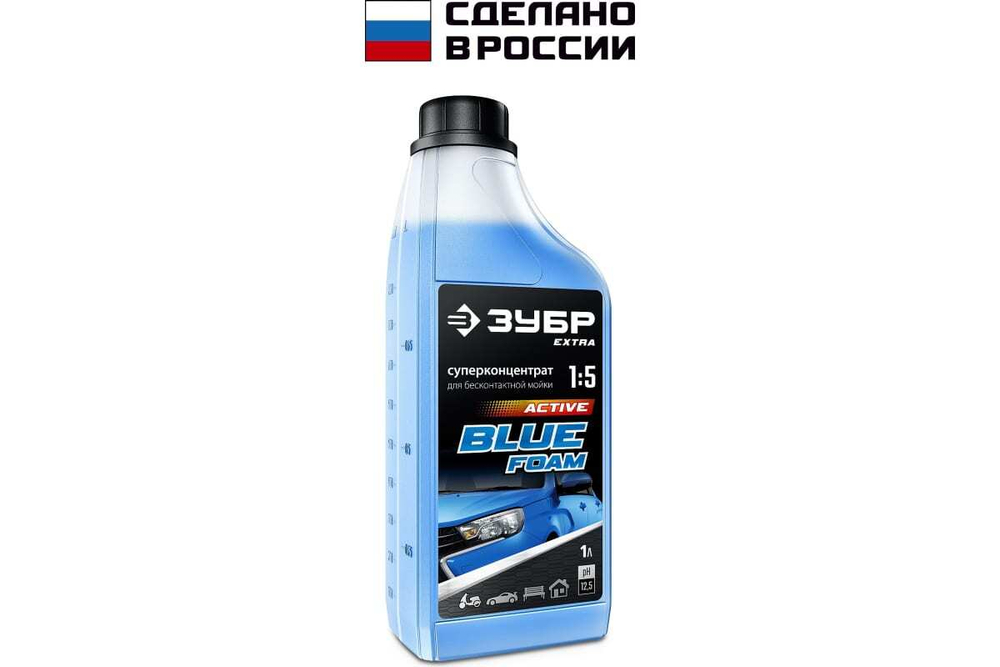 Концентрированный универсальный шампунь для минимоек ЗУБР Extra 1 л 70651-1