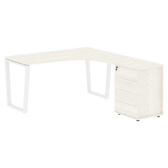 Стол эргономичный с тумбой EVCET 1518(R) 1560х1880х750 EDIS