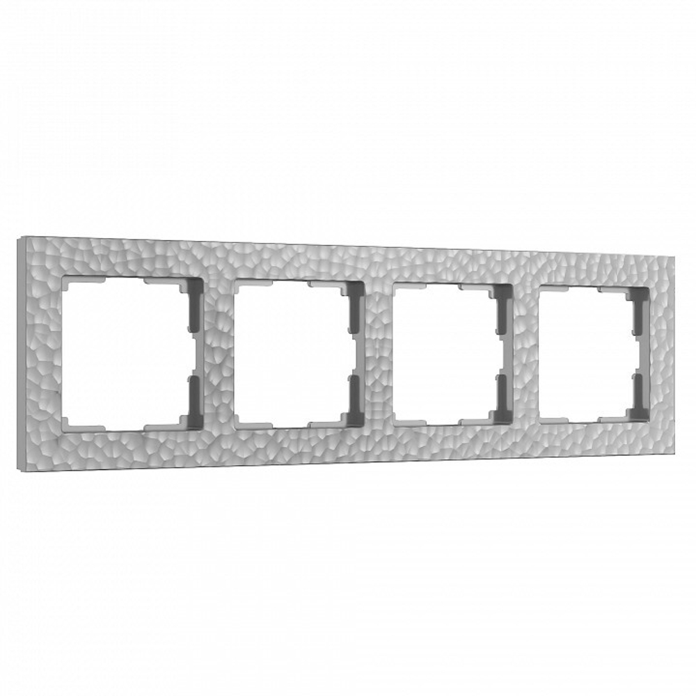 Рамка на 4 поста Werkel Hammer серебряный W0042406