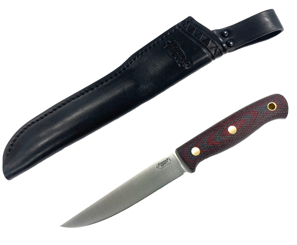 Нож Рыбацкий M, N690, микарта, 214.0954, красно-чёрная