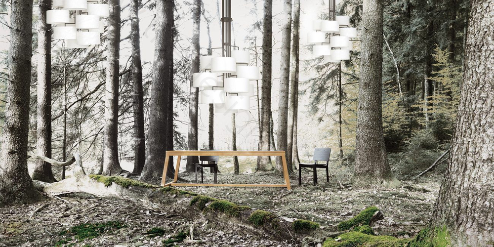Ceiling design lamp  Noon 3 by Zeitraum (Black)