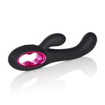 Черный вибромассажер Rechargeable Dual Wand - 25 см. (Цвет: черный)