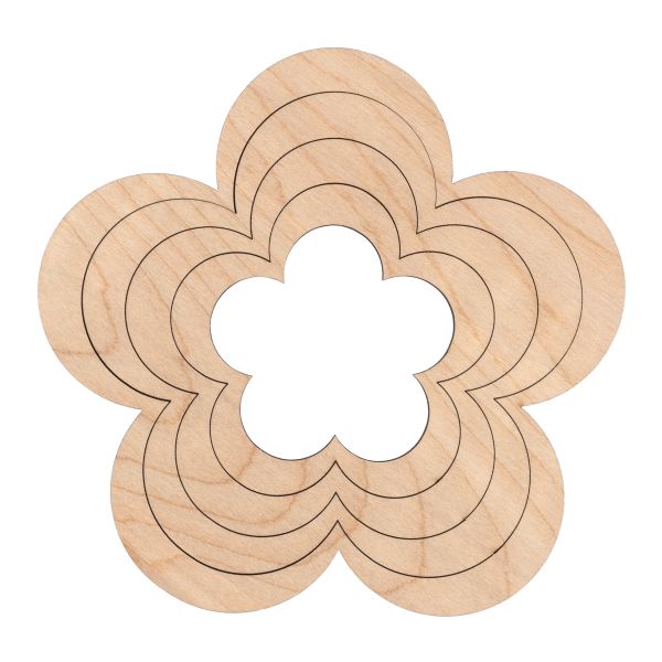 Заготовка из фанеры для эпоксидной смолы, 5 шт, Цветы, ВД-1151 Mr.Carving