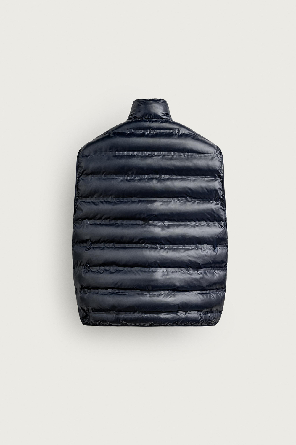 ZARA ЛЕГКИЙ СТЕГАНЫЙ ЖИЛЕТ WATER REPELLENT, МОРСКОЙ СИНИЙ