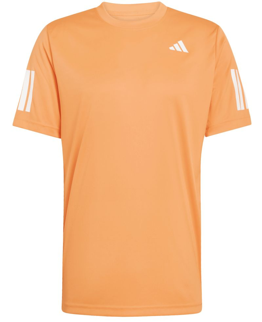 Мужская теннисная футболка Adidas Club Tennis Climacool 3-Stripes — pure orange