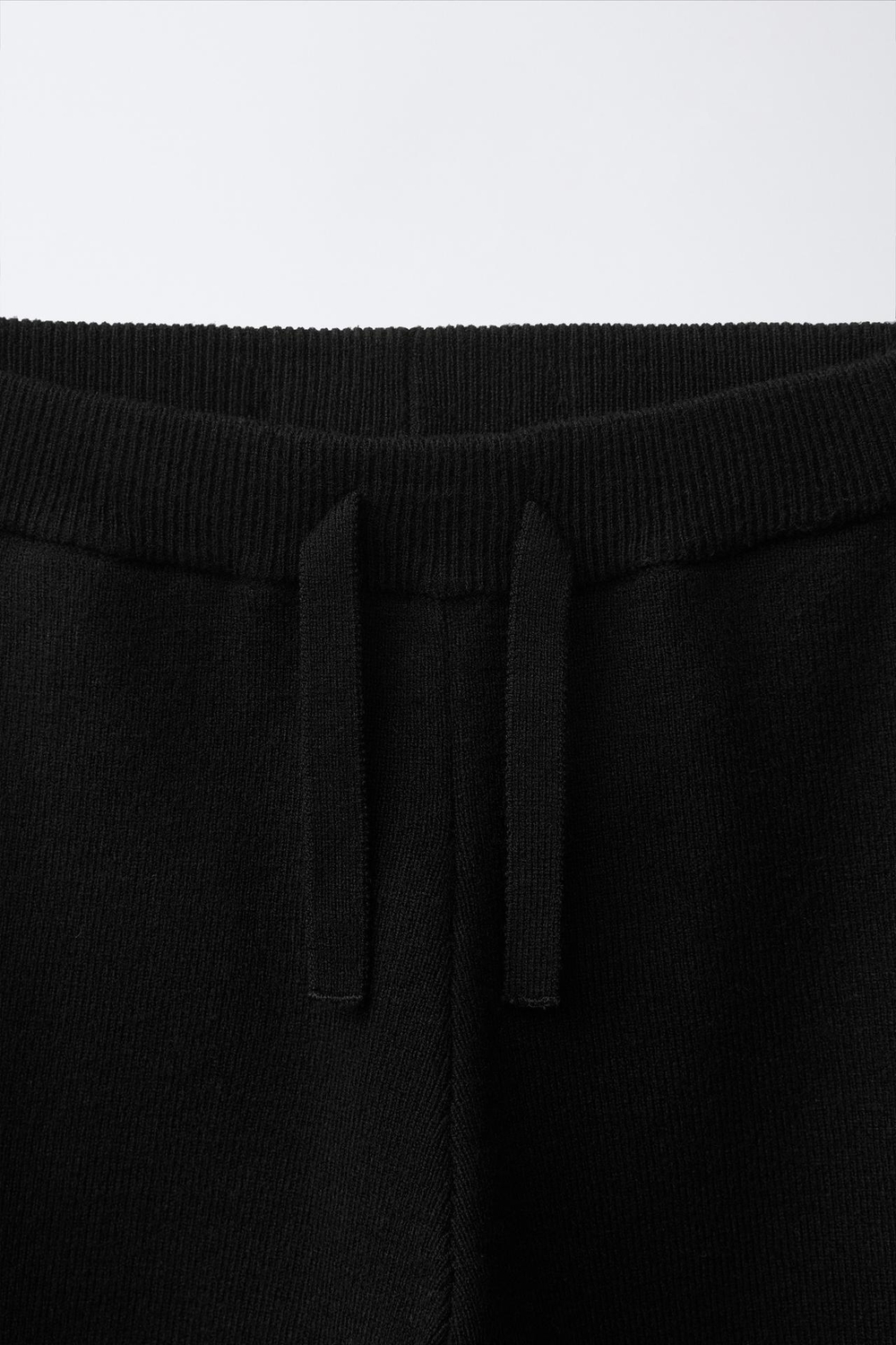 ZARA ТРИКОТАЖНЫЕ БРЮКИ-ДЖОГГЕРЫ, ЧЕРНЫЙ