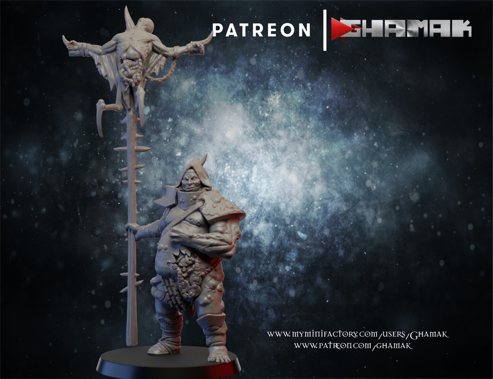 Grand Alliance Chaos Maggotkin of Nurgle Жрец Нургла миниатюра для dnd, днд, pathfinder, фентези, Настольная игра, НРИ, Варгейм, РПГ
