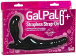 Чёрный вибратор-страпон GAL PAL