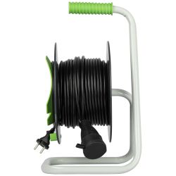 Удлинитель силовой ЭРА GREEN LINE GAZ-2x1-30m Greenline на катушке пластик 1 розетка без заземления 30м ПВС 2x1мм2 | Электротовары