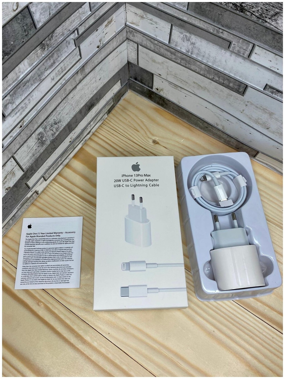 Комплект зарядки iPhone, Быстрая зарядка айфон, Адаптер 20W, Блок питания+кабель, кабель TypeC-Lightning