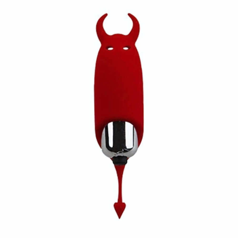 Красный вибростимулятор Devol Mini Vibrator - 8,5 см. (Цвет: красный)
