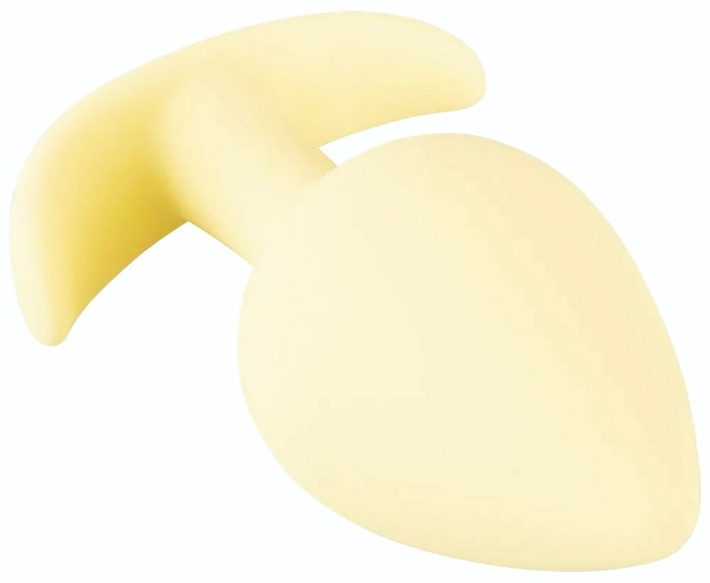 Жёлтая анальная втулка Mini Butt Plug - 6 см. (Цвет: желтый)