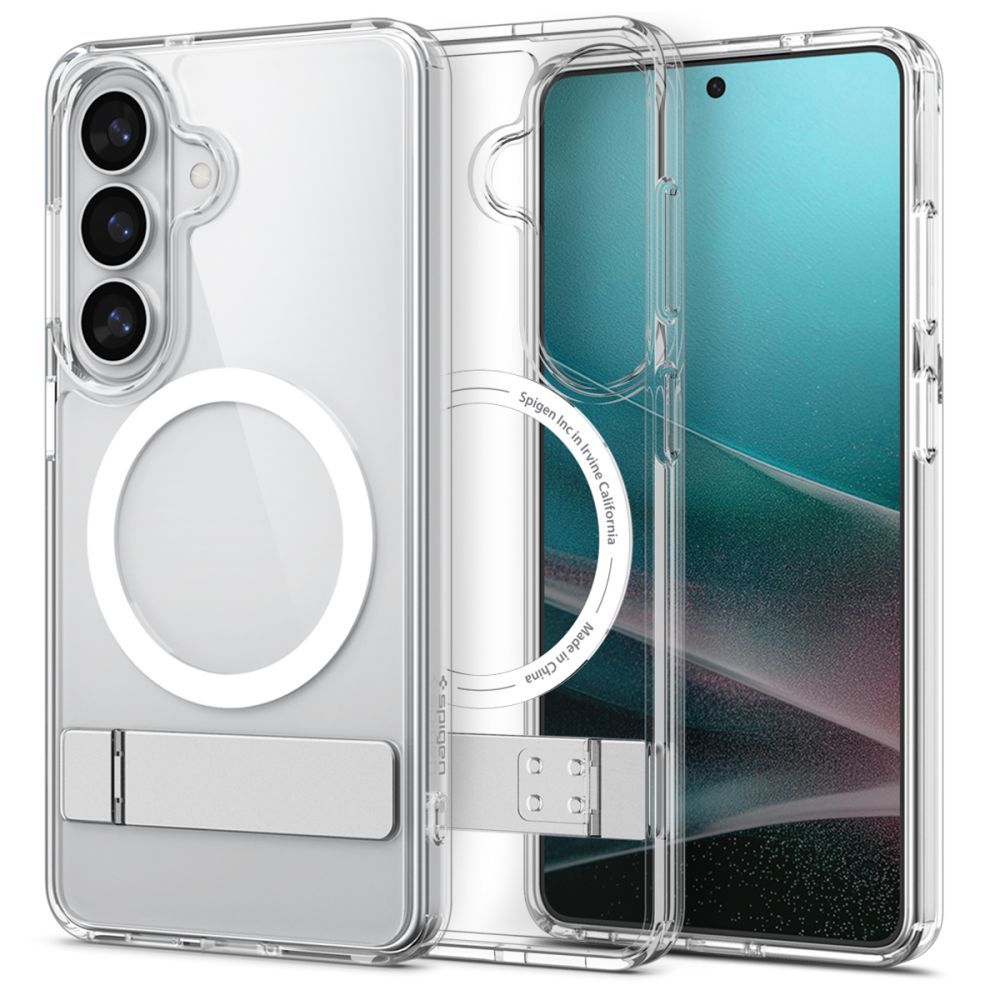 Чехол Spigen Ultra Hybrid S Mag MagSafe для Samsung Galaxy S26+ Plus с подставкой Clear White