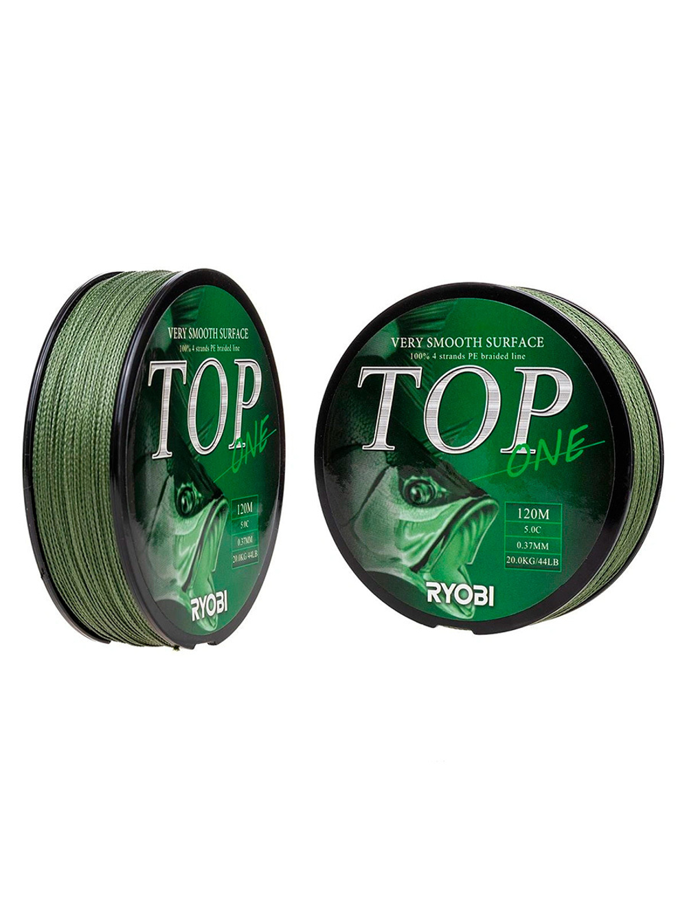 Шнур плетеный для рыбалки Ryobi TOP PE4X-120M Dark green 0.6/d-0.128mm