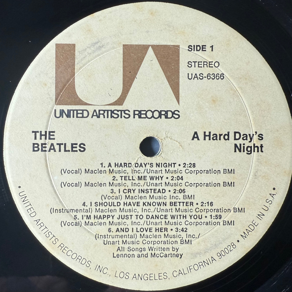 The Beatles ‎– A Hard Day's Night (США 1971г.)