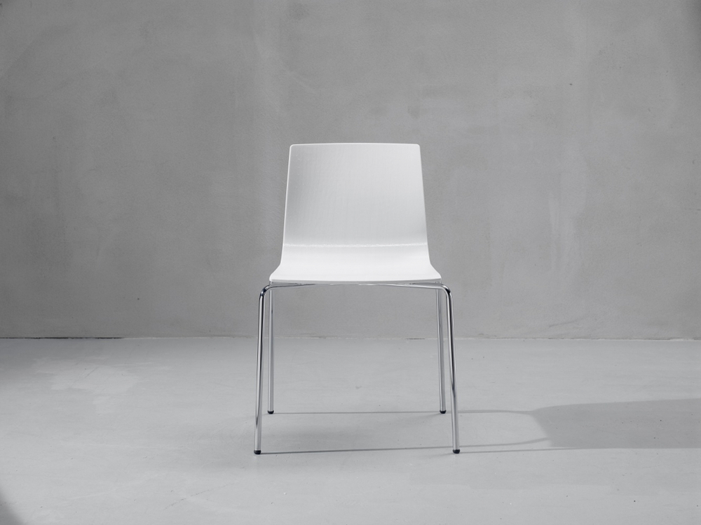 Стул пластиковый Scab Design Alice, хром, лен