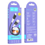 Usb Кабель-зарядка Lightning Hoco X82 Silicone 2A 1м мягкий силиконовый черный