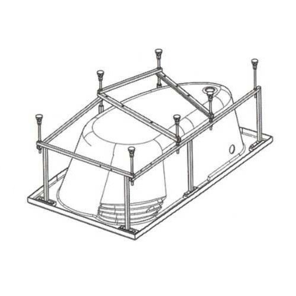 Каркас к ваннам VAGNERPLAST Selena 147, Flora 150x100
