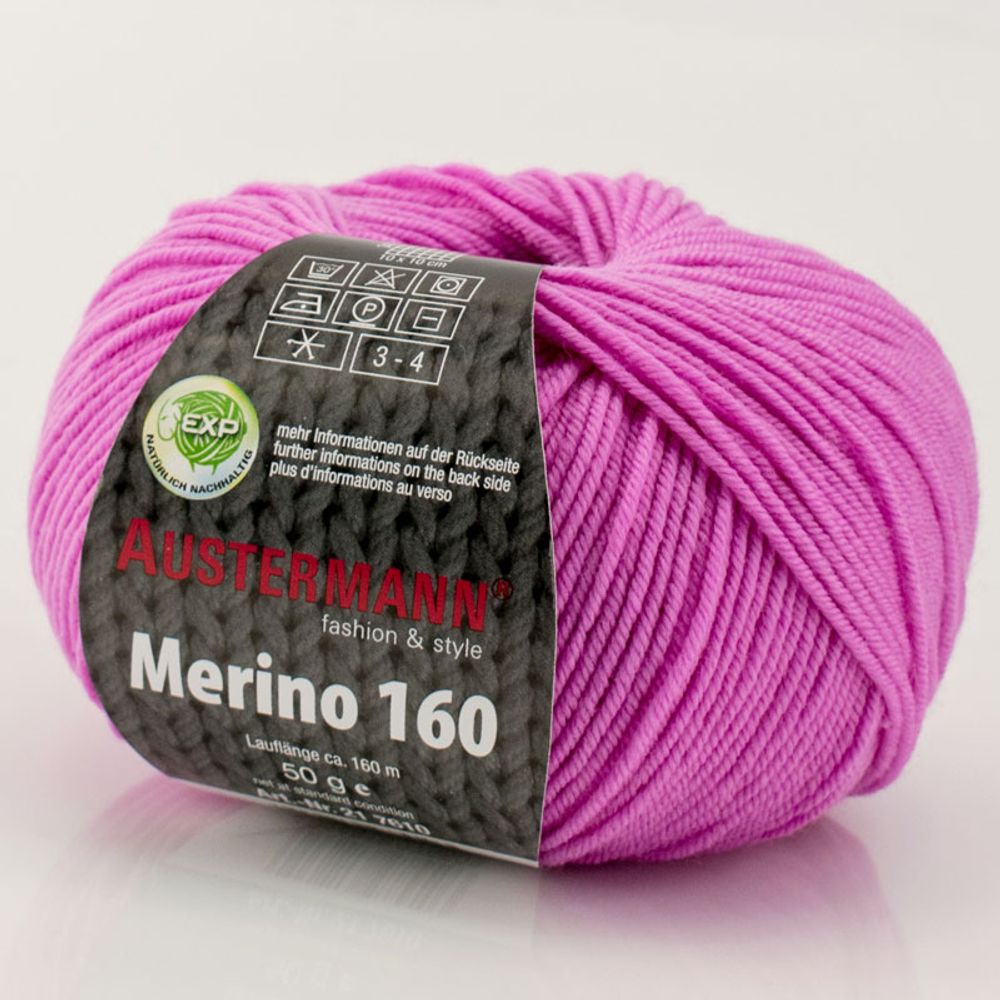 Пряжа Austermann (Аустерманн) Merino 160 EXP / уп.10 мот. по 50 г, 160 м
