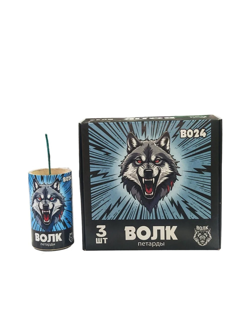В024 Петарды ВОЛК (Волк) (1 упаковка / 3 штуки)