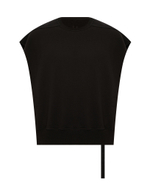 RICK OWENS DRKSHDW СВИТШОТ ЧЕРНЫЙ БЕЗ РУКАВОВ JUMBO