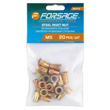 Заклепки резьбовые стальные 20шт. Forsage F-36472