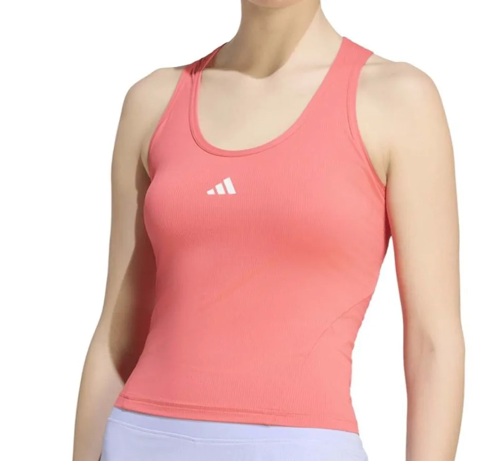 Женский топ теннисный Adidas Club Midi Tank - pure turbo