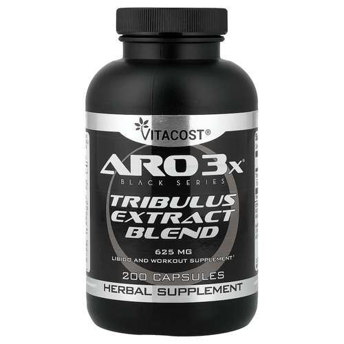 Vitacost, ARO3X® Black Series, смесь экстрактов якорцов, 625 мг, 200 капсул