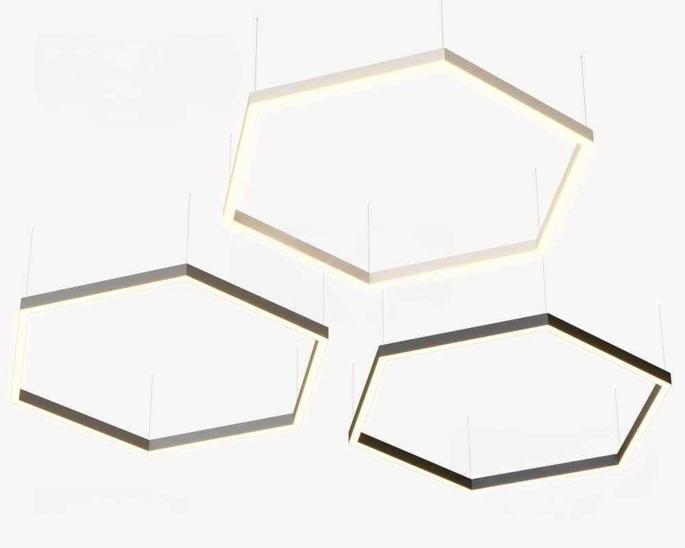 Подвесной LED светильник восьмиугольный LP85-ARENA8-300 62Вт (сегмент 312 мм) 3000К 5704Лм белый 815х815х80мм DIOLUM