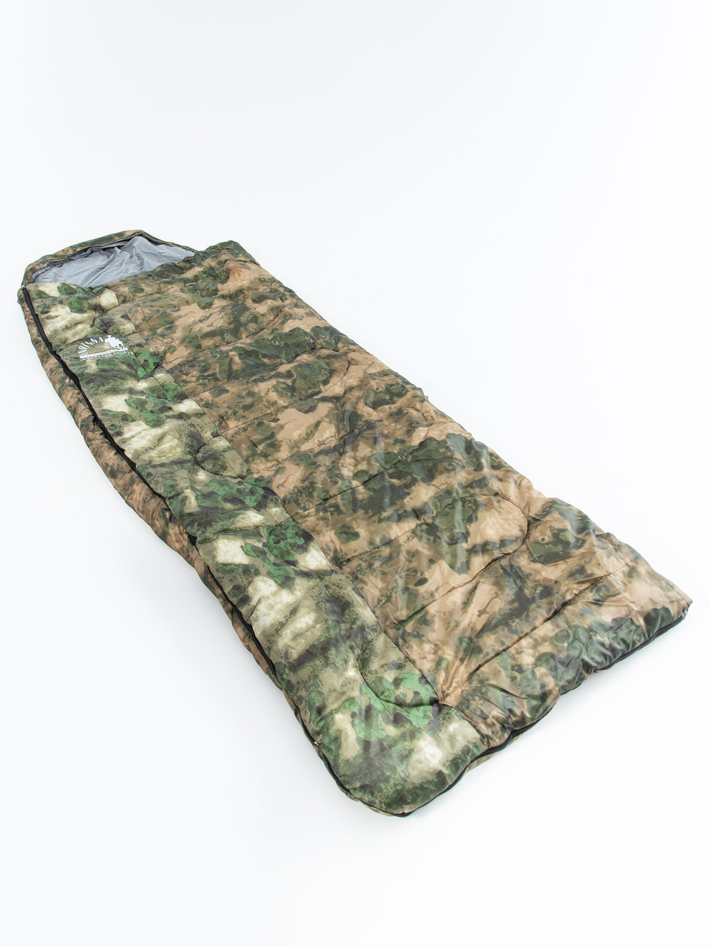 Спальный мешок TRAVELLER camo (КМФ) R-zip от-12(с подголовником 230х90см)INDI