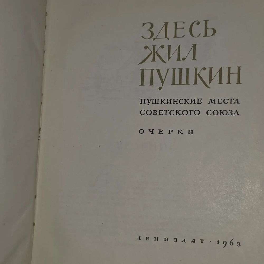 Здесь жил Пушкин