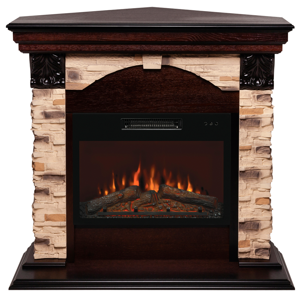 Каминокомплект Real Flame Dublin Corner Rock AO с очагом Kendal 24 (угловой)
