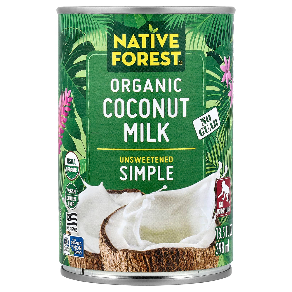Native Forest, органическое кокосовое молоко, без добавок, без подсластителей, 398 мл (13,5 жидк. унции)