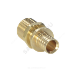 Муфта для PE-X труб аксиальная латунь Дн 25х1/2" НР РОС