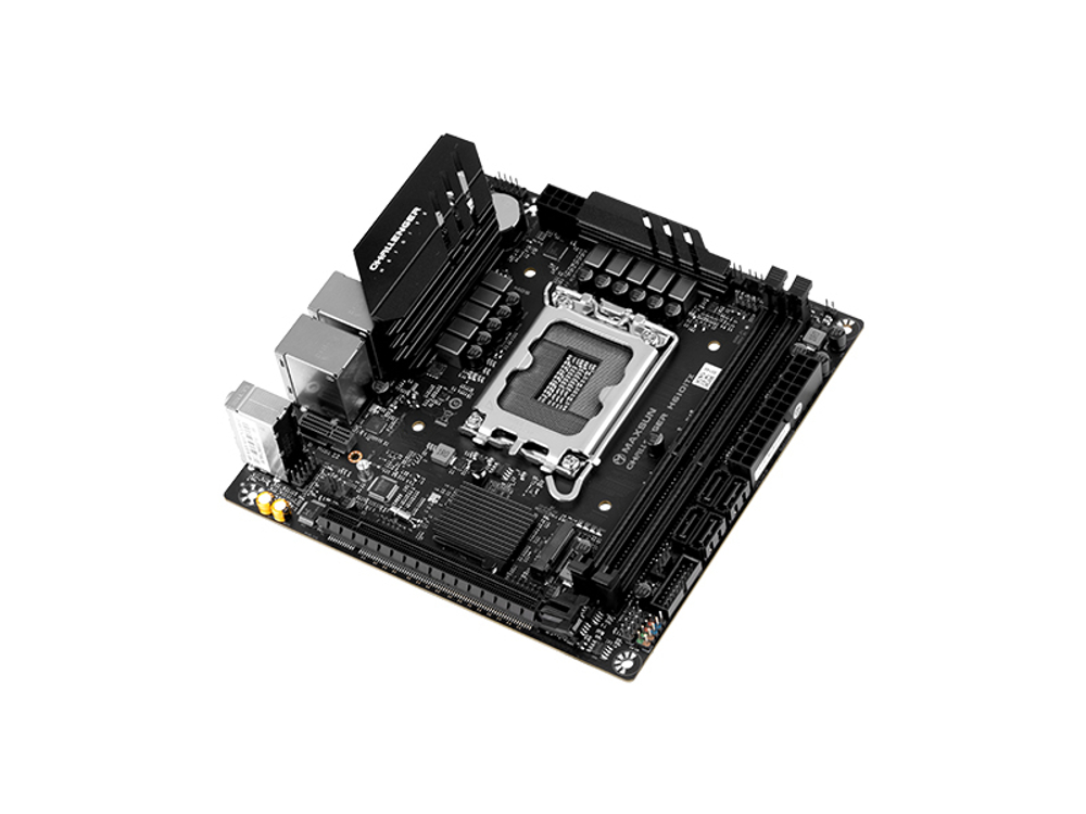 Материнская плата MAXSUN Challenger H610ITX 2LAN, Socket1700, Mini-ITX, Retail, 2xDDR4, PCIe4.0, 2xM.2, 2xLAN, M.2 WiFi, 5xUSB2, 4xUSB3, 2xHDMI, DP (MSCH-H610ITX-2LAN)