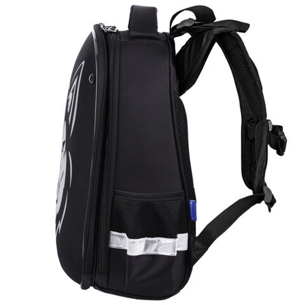 Ранец BRAUBERG SHINY, 2 отделения, с брелоком, "Husky", СВЕТЯЩИЙСЯ РИСУНОК, 38х28х14 см, 271383