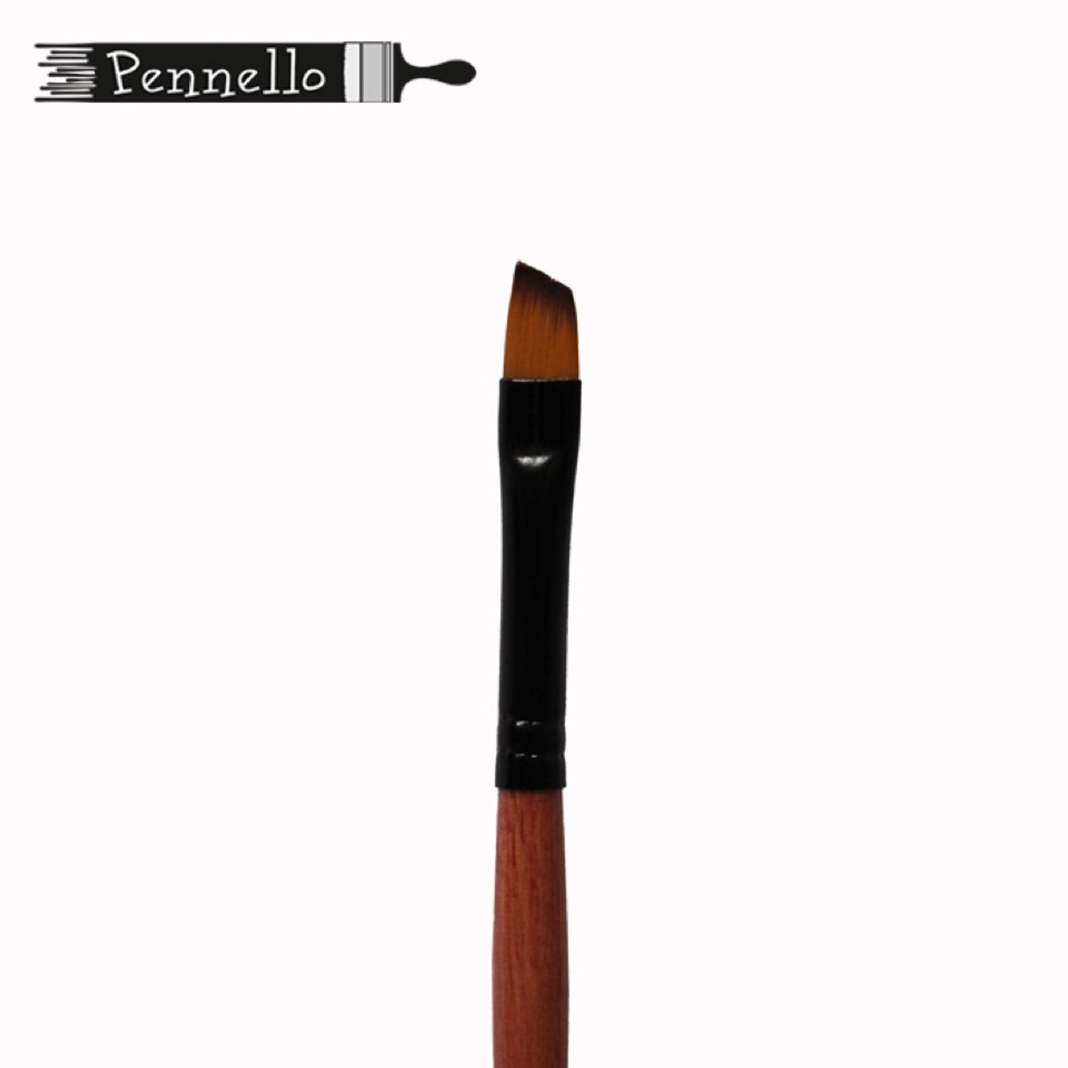 кисть Pennello жесткая синтетика скошеннаяя №6, короткая ручка