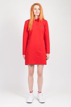 Платье с коротким рукавом Adress красное