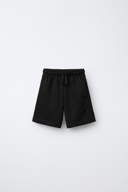 ZARA ОДНОТОННЫЕ ШОРТЫ, ЧЕРНЫЙ