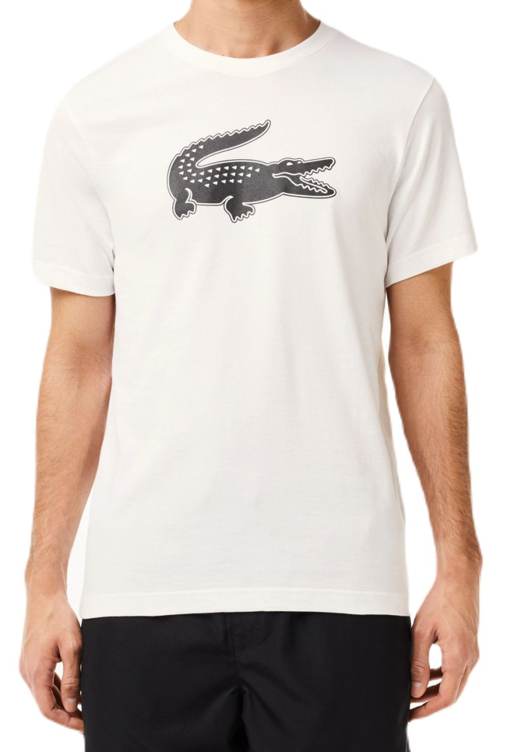 Теннисная футболка Lacoste SPORT 3D Print Crocodile Breathable Jersey - white