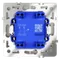 Выключатель двухклавишный с подсветкой Voltum S70 Сталь VLS020205
