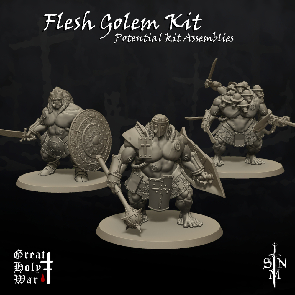 Миниатюра Trench Crusade Great Holy War Flesh Golem Kit