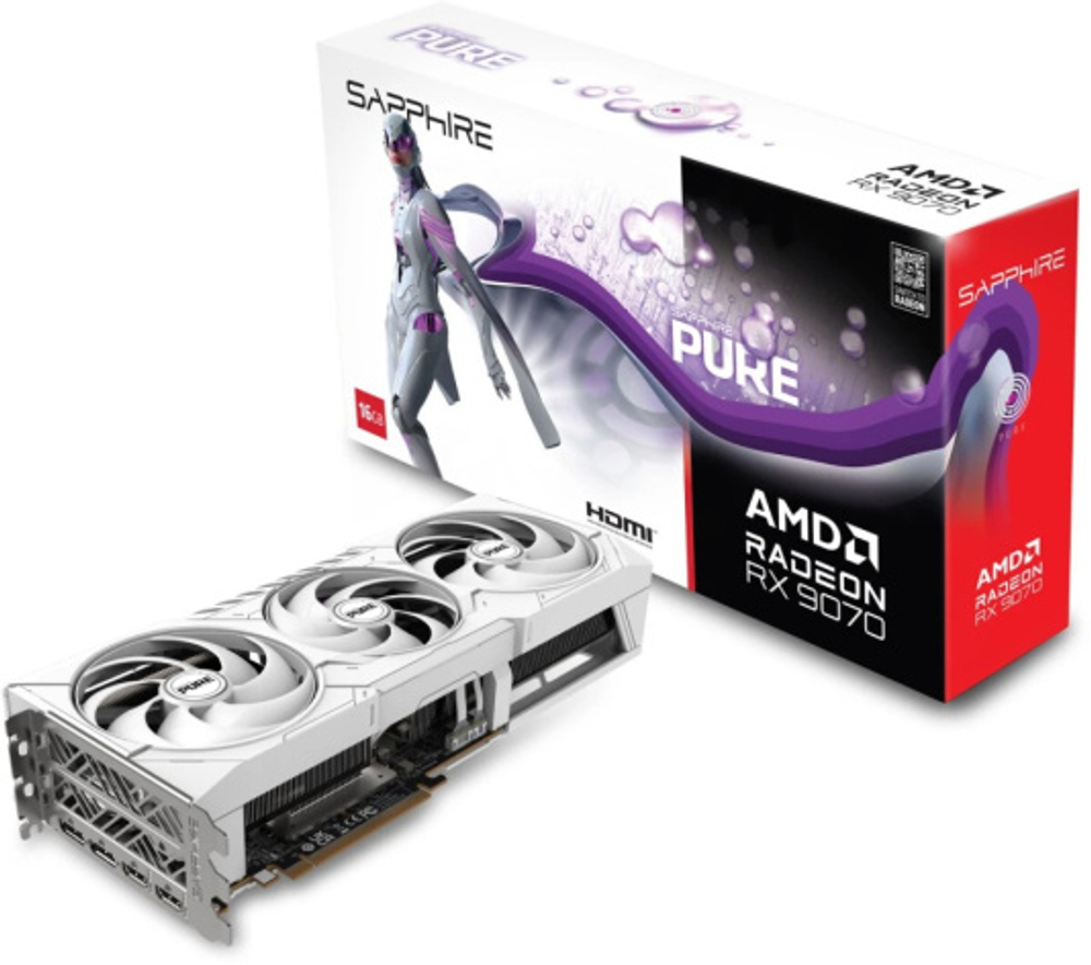 Видеокарта Sapphire Radeon RX 9070 PURE OC (11349-02-20G)
