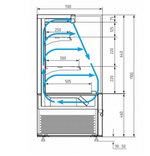Кондитерская витрина CARBOMA COSMO KC71-110 VV 0,9-2 BUILT-IN открытая