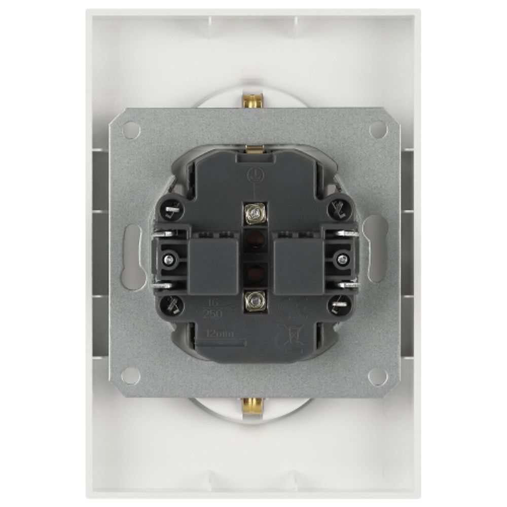 Розетка ЭРА Arktik 16-2105-04 двойная с заземлением 2X2P+E Schuko со шторками 16А-250В шампань | Эра Arktik