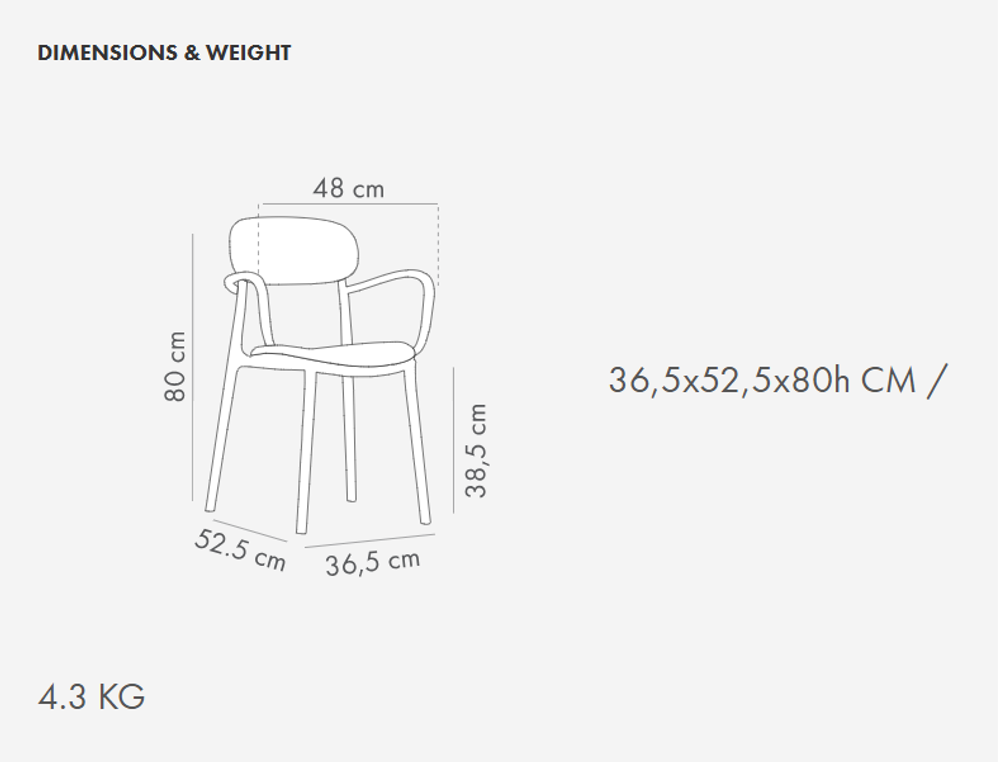Кресло пластиковое ALI Armchair