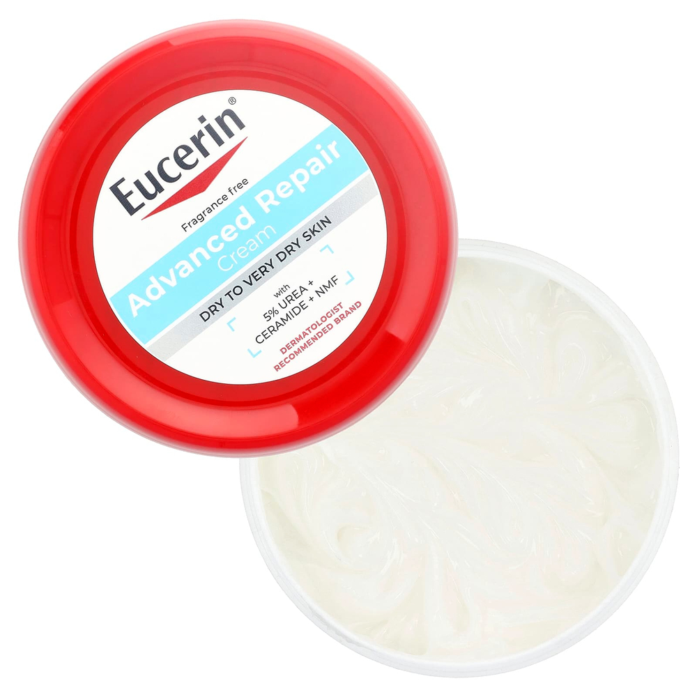 Eucerin, крем для интенсивного восстановления, для сухой и очень сухой кожи, без отдушек, 454 г (16 унций)
